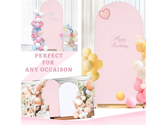 SoarDream Pink Spandex Wedding Arch Cover