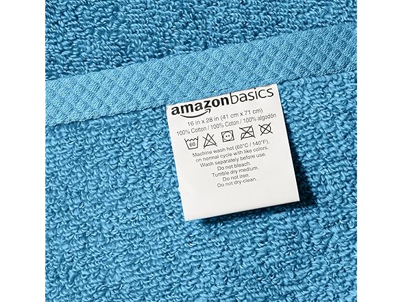 Amazon Basics Hand Towels - Cotton, 8Pk