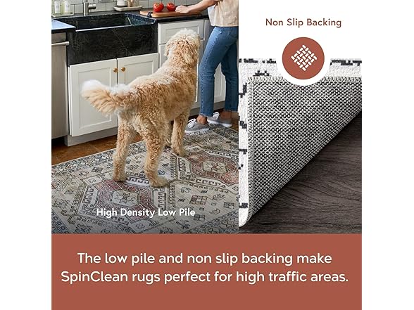 nuLOOM 5' x 8' SpinClean Machine Washable Rug
