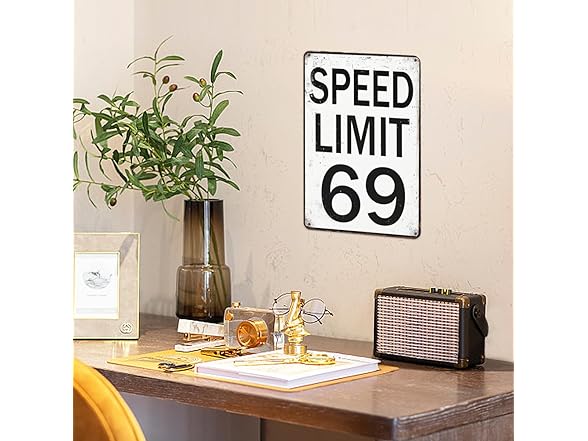 Speed Limit 69 Sign Funny Room Decor