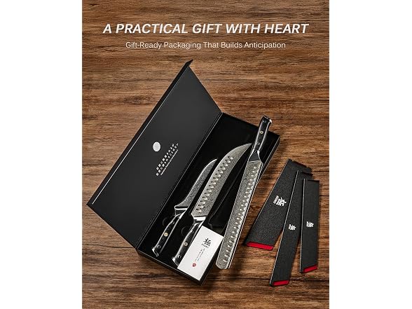 KYOKU 3pcs Japanese Damascus Knife Set