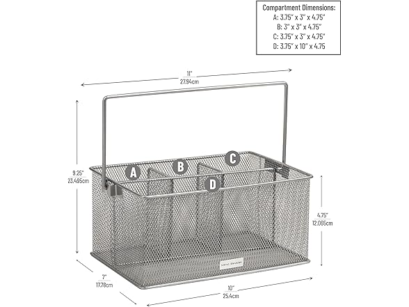Mind Reader Utensil Holder Silverware Organizer