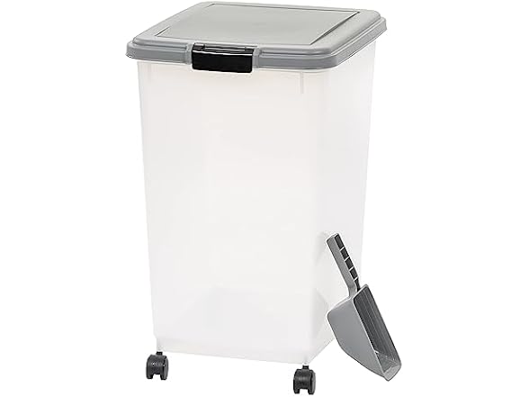 Amazon Basics Airtight Pet Food Storage Container w Scoop