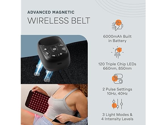 LifePro AllevaRed Pro Mini Red Light Therapy Belt