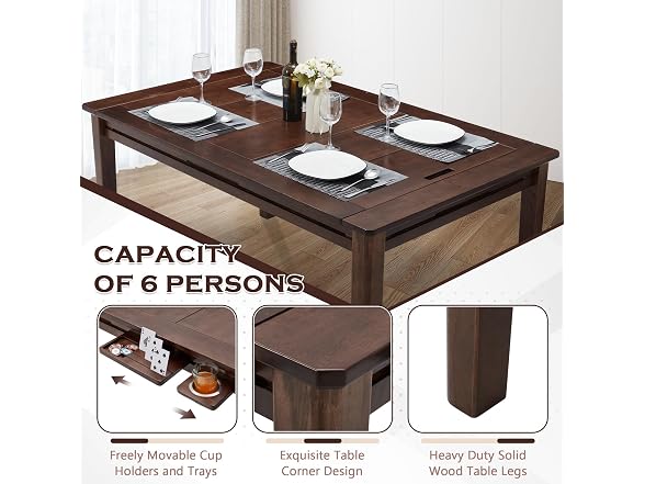 Haddockway Black Walnut 63"×39“ Board Game Table