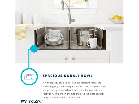 Elkay Crosstown 16 G SS 30" Sink Kit w Filter Faucet