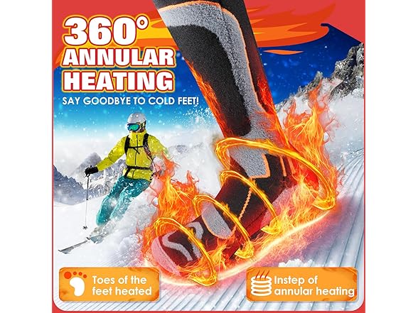 5000 mAh Electric Heated Socks