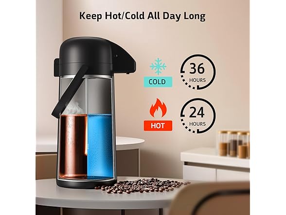 Airpot Coffee Carafe with Pump 85oz