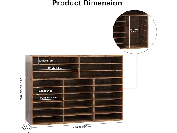 24-Slot 12x12 Scrapbook Paper Storage