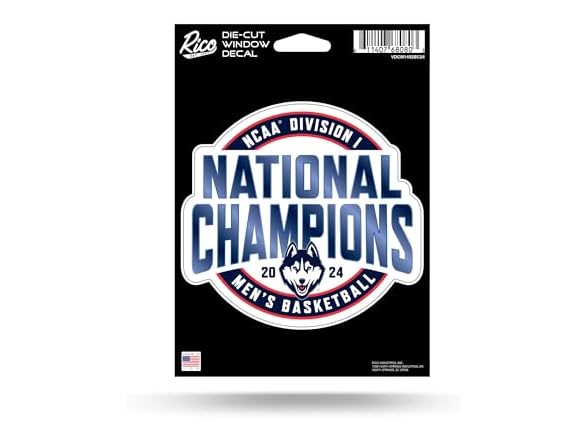 UCONN 2024 BBall Champs Decal Med