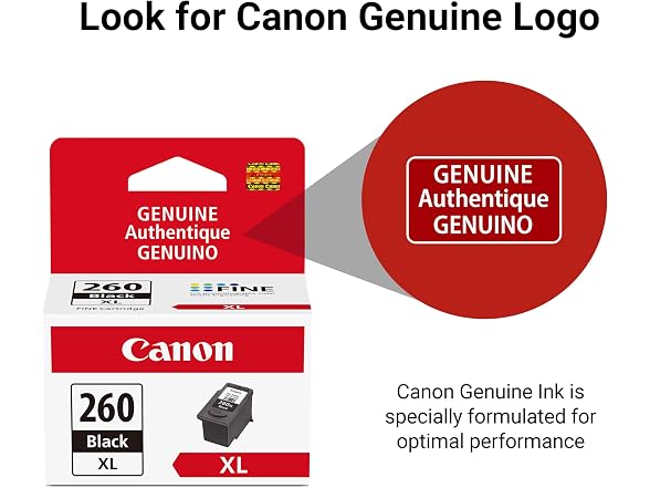 Canon PG-260 XL Genuine Black Ink Cartridge
