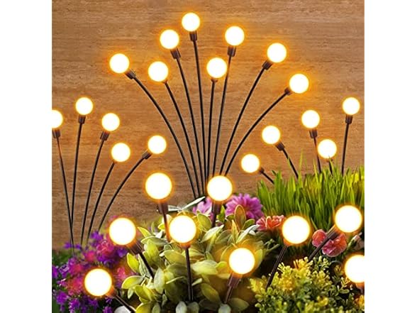 2 Pack 16 LED Solar Firefly Lights