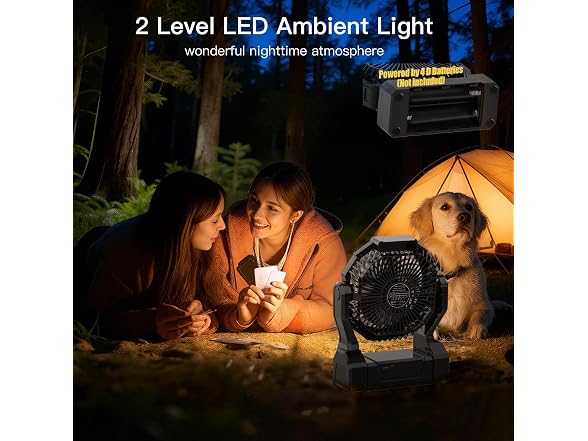 XZK Battery Operated Fan, 2-in-1 D-Cell - Gallery 4