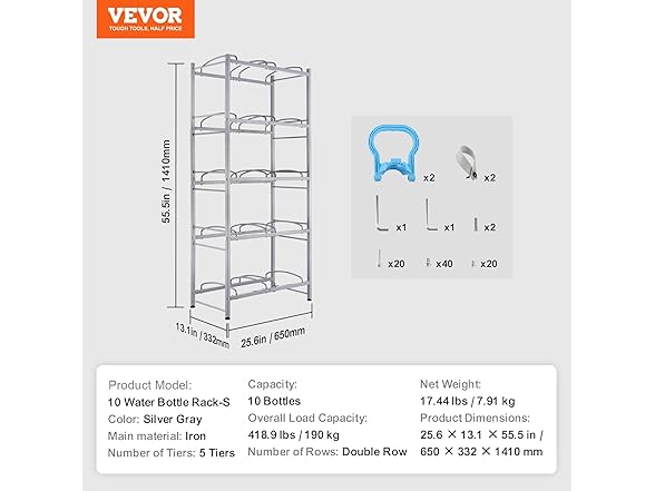 VEVOR 5 Tiered Water Jug Holder