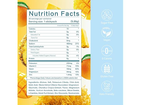 VDY Sea Moss Electrolytes Powder Packets