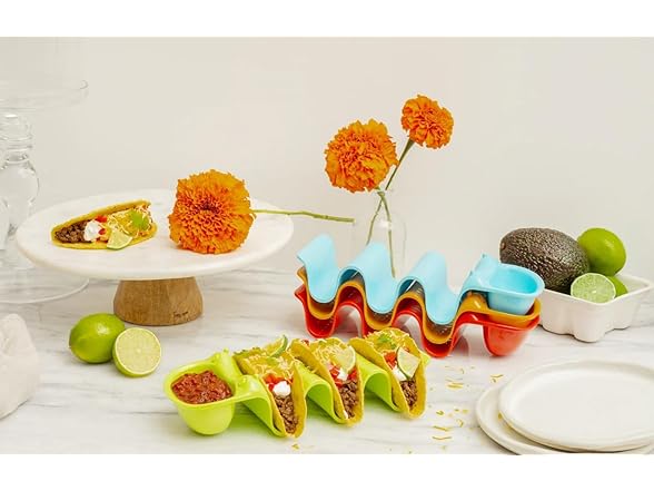 Prepara Tacopillar Taco Holder, Set of 4, Assorted Colors