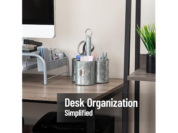 Mind Reader 3-Compartment Metal Organizer