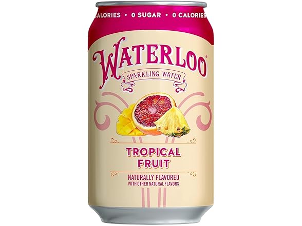 12Pk Waterloo Sparkling Water, Tropical Fruit