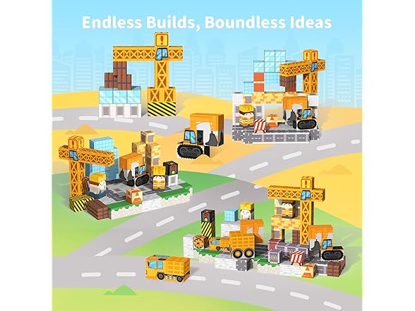 VNLINA 154PCS Magnetic Blocks Building Toys