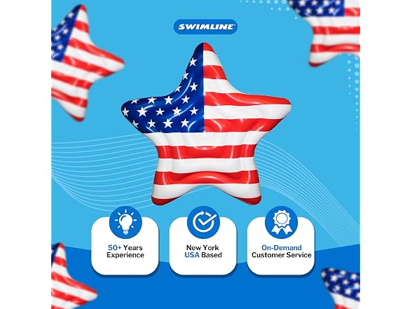 Swimline Americana Star Island Inflatable Pool Float
