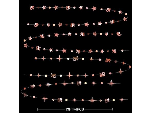 Rose Gold Number 16 Circle Dot Twinkle Star - Gallery 2