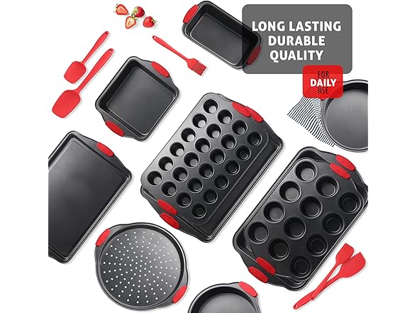 JOYTABLE Baking Pan Set, 15 Piece