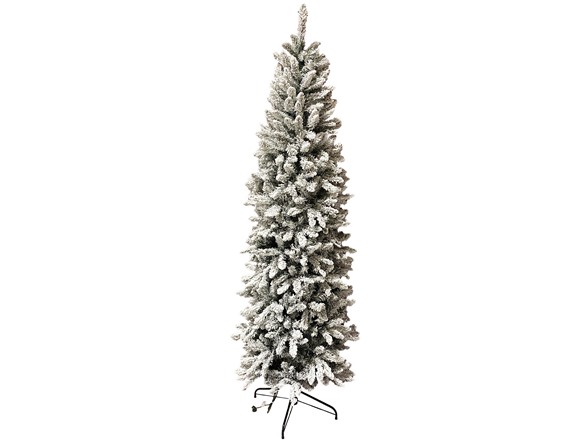 Santa's Workshop Flocked Xmas Tree Green