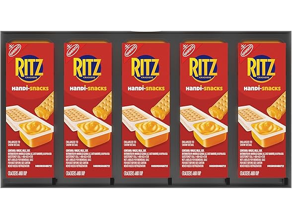 20PK Handi-Snacks RITZ Crackers 'N Cheesy Dip Snacks