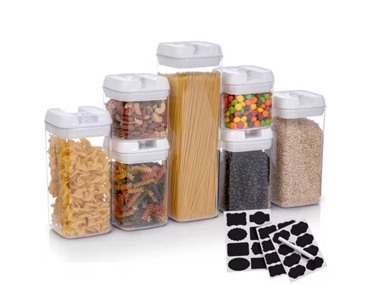 $19.99, Was $57.09, 64% Off! Kitchen Theory 7-piece Plastic Food Storage Container Set dealfomo