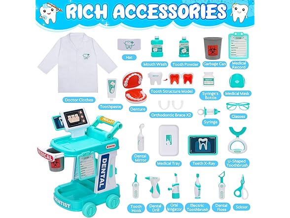 Maysida Dentist Play Set Toy