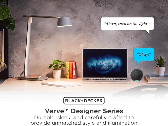 BLACK+DECKER Verve Series Smart LED Desk Lamp