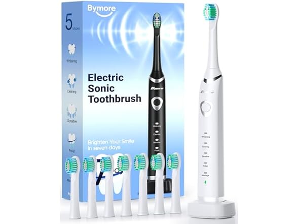 Bymore Electric Toothbrush for Adults Sonic