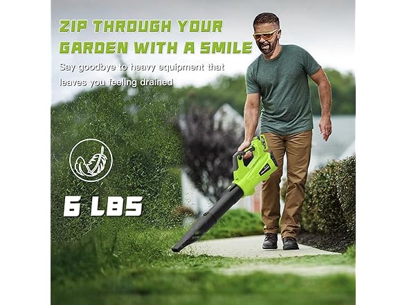 GREENER LB03 Cordless Leaf Blower 2×4.0Ah Battery
