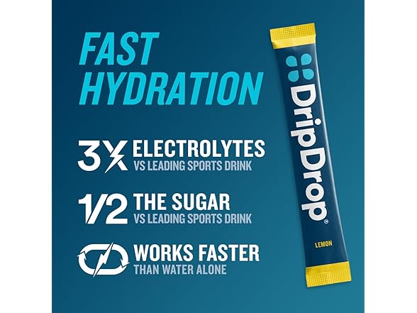 (2-Pack) DripDrop Hydration - Bold Variety,16 Sticks