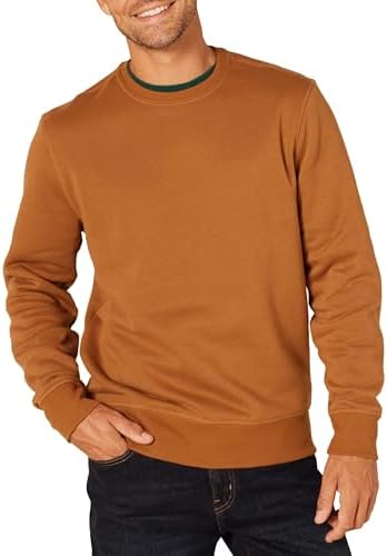 Amazon Essentials Men's Fleece Crewneck Sweatshirt - Nutmeg, X-Small (Available in Big & Tall Sizes)