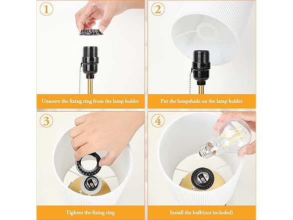 Lakumu 2 Sets Table Lamps with 2 USB
