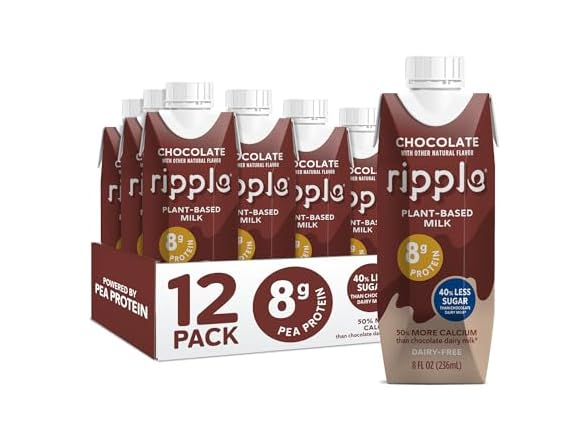 Ripple Non-Dairy Milk, Chocolate| Vegan, 12pk