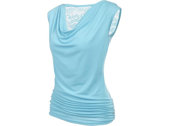 Zeagoo Women (M) Ruched Cowl Neck Tank Top Shirt