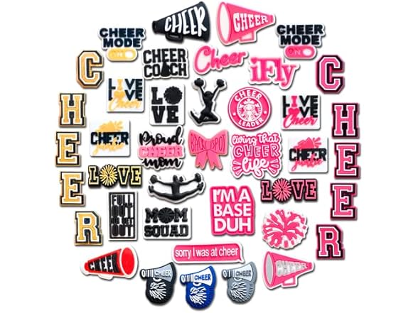 pocpockets 26 40PCS Cheer Shoe Charms