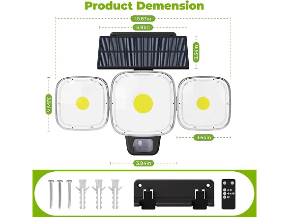 ESLIGHTION Solar Motion Sensor Outdoor Light