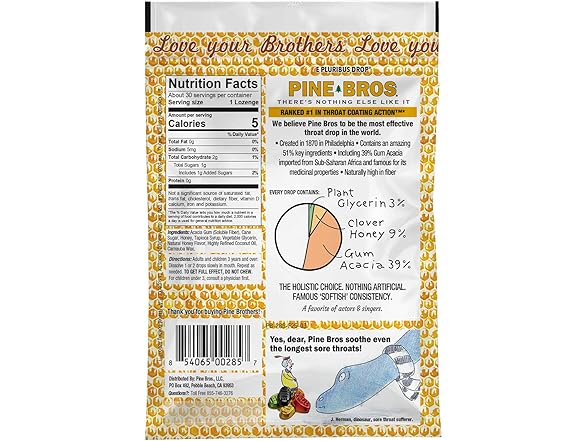 Pine Bros Honey Throat Drops 30ct