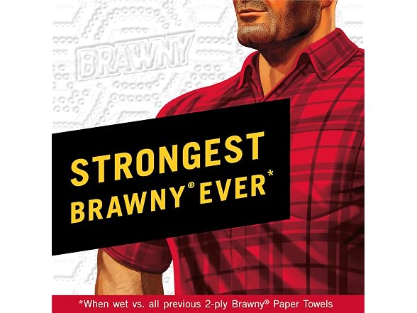 Brawny Tear A Square Paper Towels 4 Double Rolls