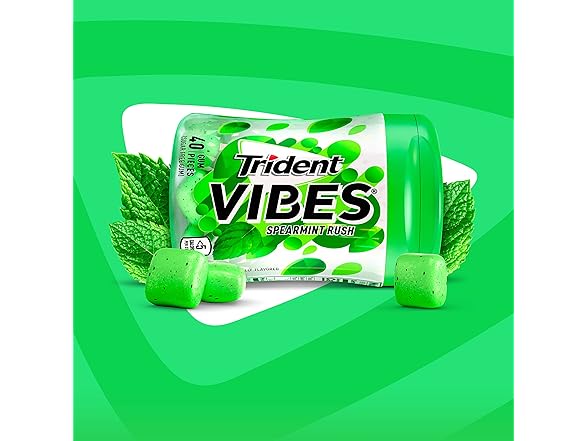 6PK Trident Vibes Spearmint Rush Sugar-Free Gum