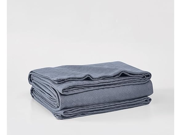 Vince Camuto Classic 100% Basket Woven Cotton Blanket