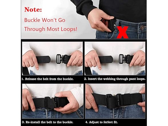 MOZETO Men's Tactical Belt, 1.5"