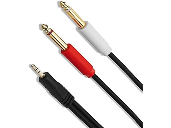 3.5mm 1/8" TRS to Dual 6.35mm 1/4" Cable