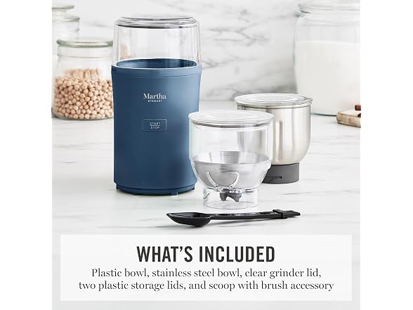 Martha Stewart Electric Coffee & Spice Grinder, Indigo Blue