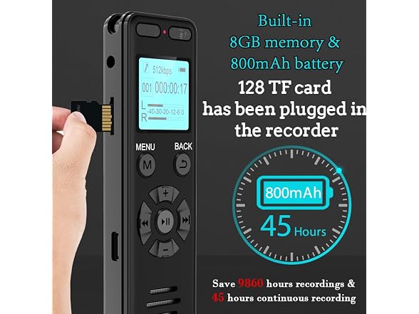 Aiworth 136GB Digital Voice Recorder