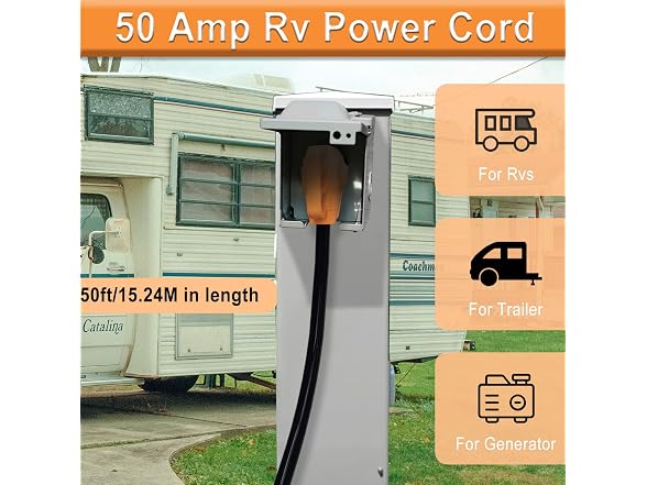 EPICORD 50AMP RV Power Cord RV Extension Cord
