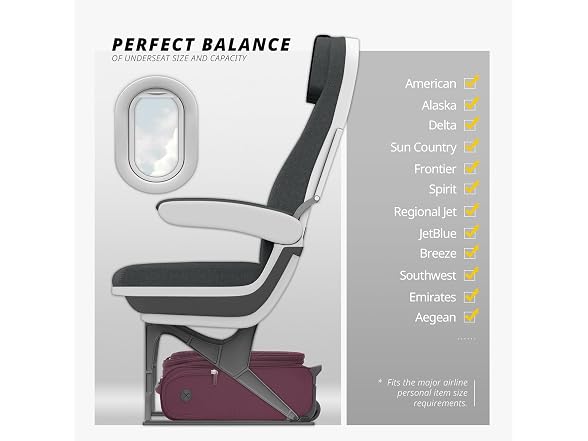 Verage 16 inch Underseat Carry On Luggage with Wheels